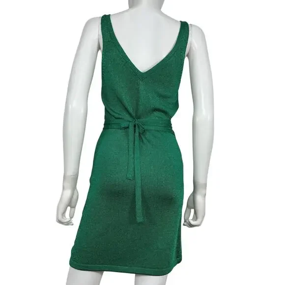 Lovers + Friends Knit Green Wrap Up Sweater Dress Size S - Picture 3 of 4